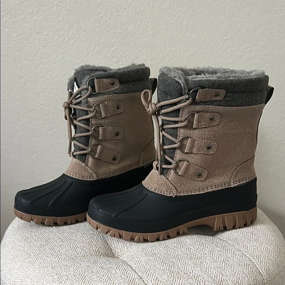 NWOT Mishansha Women's Water Resistant Mid Calf Winter Booties in Size 7